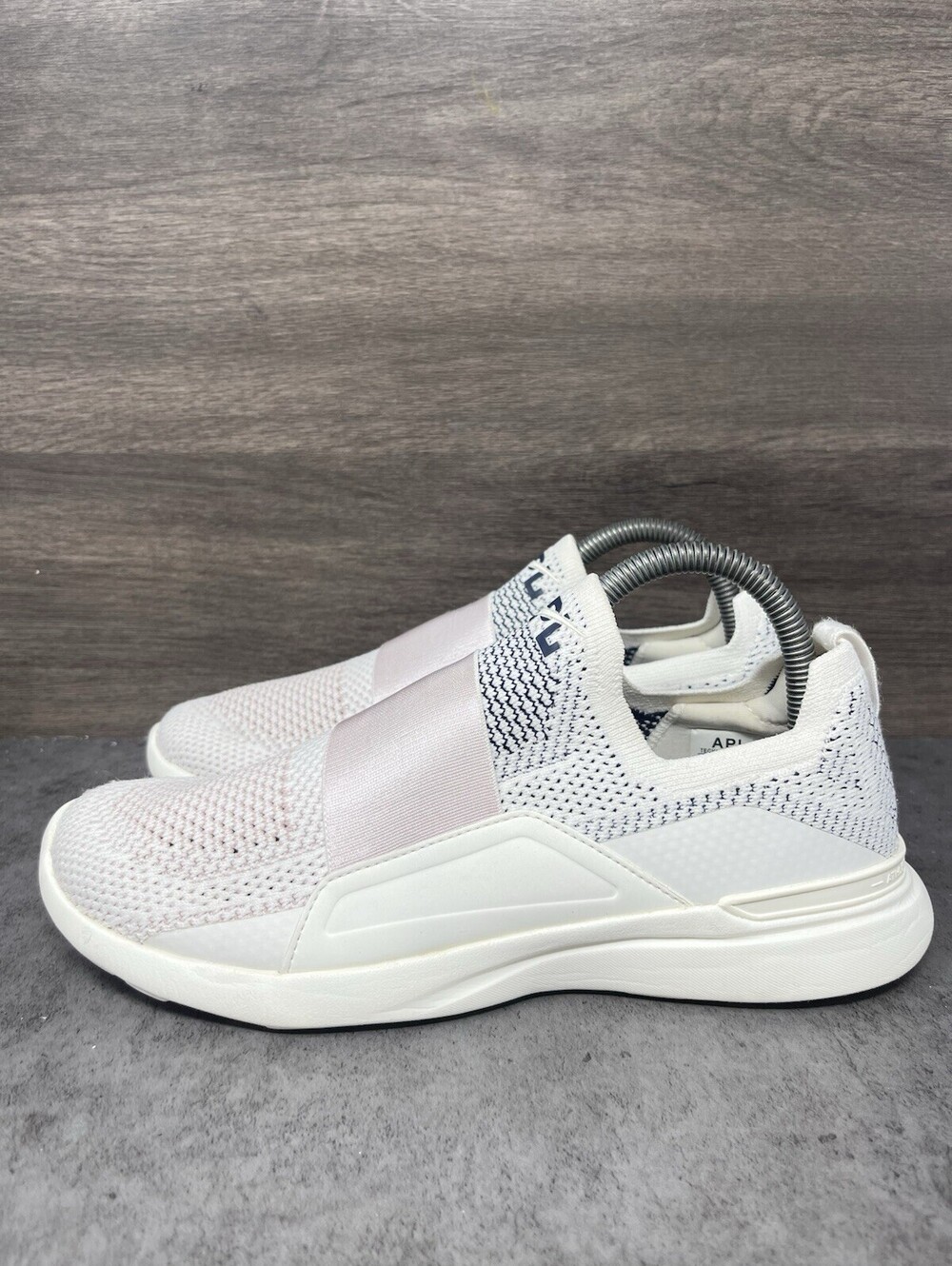 APL TechLoom Bliss Womens Size 8 White Pink Navy Slip On Running Shoes
